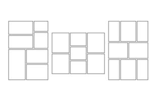 outline frame, grid. Templates mosaic frames illustration. mood board. vector