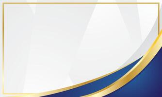 Blue and gold waves on luxury background vector