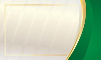 Green gold abstract curve for business or certificate background vector