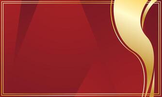 Elegant red gold abstract background for certificate vector