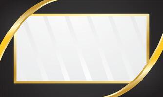 Luxury gold black frame background vector