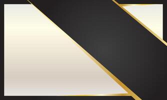 Stylish black and gold geometric certificate background vector