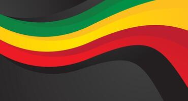 Abstract wave green yellow red background vector