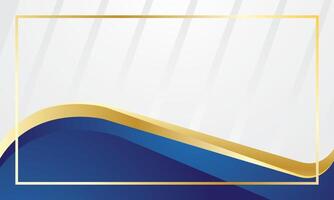 Blue gold gradient abstract for business or certificate vector