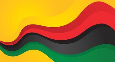 Wave red yellow green modern background vector