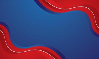 Modern red wave on blue background design vector