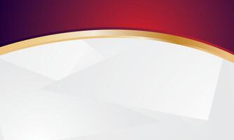 Red gold abstract curve background for certificate vector