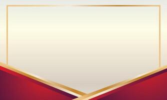 Red gold elegant certificate background vector