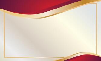 Luxury red and gold certificate background vector