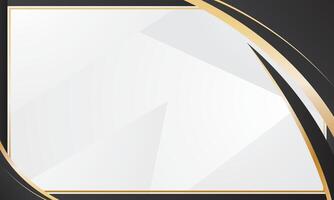 Black gold abstract curve corner border for certificate vector