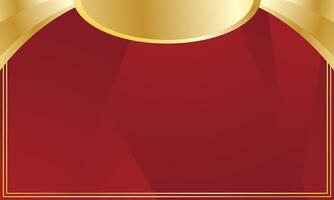 Abstract red golden presentation design background vector