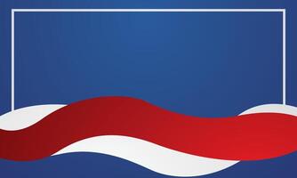 Modern abstract red blue white wave design certificate vector