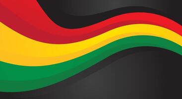 Abstract wave red yellow green background vector