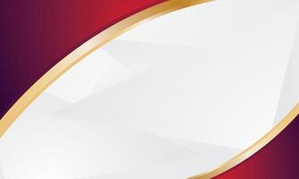 Red gold abstract curve corner border for certificate vector
