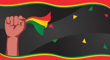 Abstract red yellow green confetti, freedom background vector