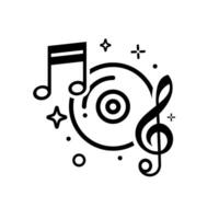 A collection of musical notes and symbols. Musical notes in various shapes. vector