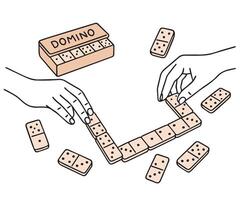 Domino, board game, doodle style. Hand drawn domino icons. illustration of domino sketch for print, website, mobile and infographics isolated on white background. vector