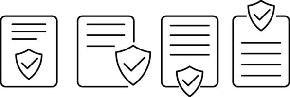 Insurance icon. protection concepts. application form vector