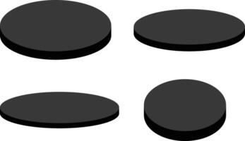 Black circle Display Platform. curved backdrop. displaying luxury products. digitally generated image vector
