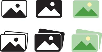 Gallery icon set. Painting frame concept. image symbol. photo gallery sign. Picture signs. Photograph button vector