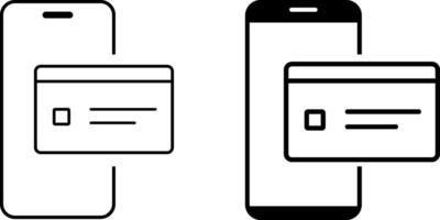 Cashless mobile payment icon set. representing secure digital money transfer. credit card symbol. money transfer sign vector
