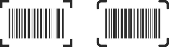 Barcode scan icon. Scan me text. Smartphone usage. barcode sign. payment and identification. Simple digital scanning . vector