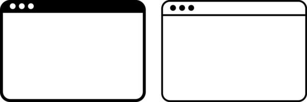 Browser Window Template. Web browser window mockup. User interface template. computer screen mock up. Sample frame design Internet vector