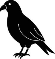 Kea Bird silhouette art illustration and minimal black and white design vector