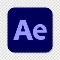 Adobe after effect logo icon vector