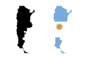 Argentina flag map icon symbol vector
