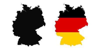 Germany flag map icons vector
