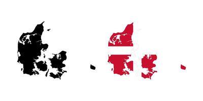 Denmark flag map icon symbol vector