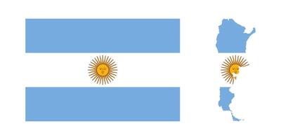 Argentina flag map icon symbol. vector