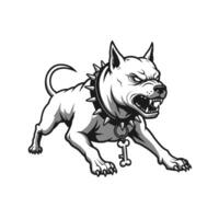 Logo design of a dog wearing a neck collar with a key vector