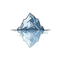 Iceberg icon with reflection logo design vector