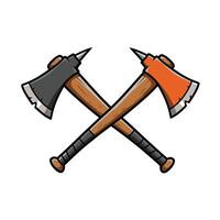 Logo design of two crossed axes vector