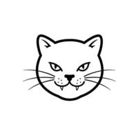 Logo design of a cat face vector