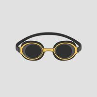 Logo design of a pair of swimming goggles on a gray background vector