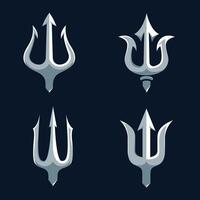 4 tridents that have different shapes vector