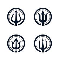 4 circular tridents that have different shapes vector