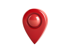 Shiny Red Location Pin Pointer on Transparent Background png