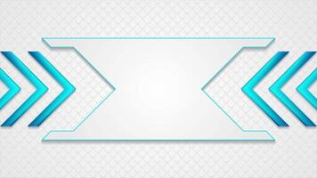 Abstract geometric tech motion background with blue glossy arrows video