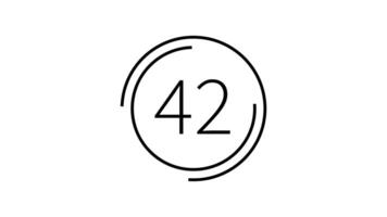 45 second countdown timer on white background with black circle animation perfect for presentations, websites, apps, deadlines, and digital marketing projects video