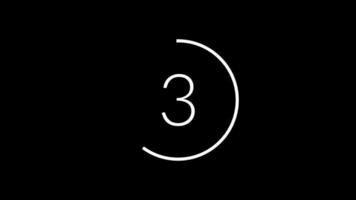 5 second stopwatch timer with modern white stopwatch timer on black background video