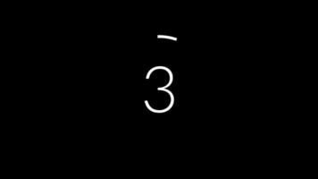 60 second stopwatch timer with modern white stopwatch timer on black background video