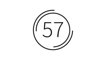 60 second countdown timer on white background with black circle animation perfect for presentations, websites, apps, deadlines, and digital marketing projects video