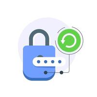 change password regularly concept,flat design icon illustration vector