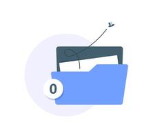 no file or data found in the folder concept,modern graphic element for landing page vector