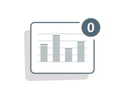 no data or chart to display concept,flat design icon illustration vector
