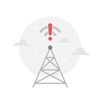 no internet connection with tower concept vector
